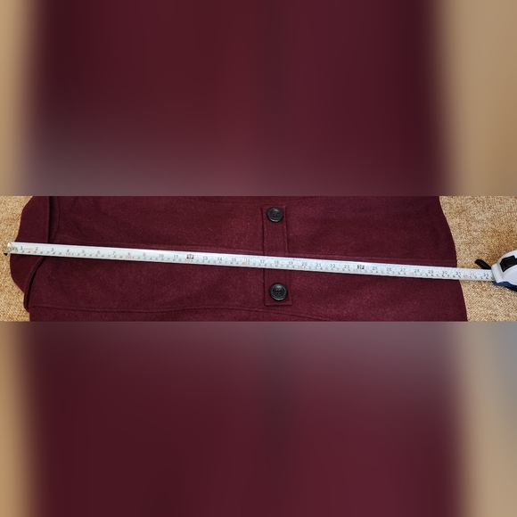 Vine & Valley Wine Button Up Pea Coat Size Medium - Picture 5 of 6